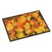 Carolines Treasures 8976MAT Abstract in Orange and Greens Indoor or Outdoor Mat 18x27 27 L x 18 W multicolor