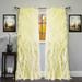 Chic Sheer Voile Vertical Ruffled Tier Window Curtain Single Panel 50 x 108