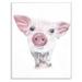 The Stupell Home Decor Collection Cute Baby Piglet Up Close Illustration Wall Art