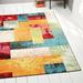 Multi-Color Contemporary 2x3 Area Rug Modern Abstract Cubes Boxes Accent Mat - Actual 1 6 x 2 6 Rectangle