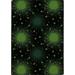 Joy Carpets 1754C-02 Kaleidoscope Cosmopolitan Rectangle Whimsical Area Rugs 02 Green - 5 ft. 4 in. x 7 ft. 8 in.