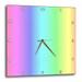 3dRose Pastel Rainbow - Wall Clock 10 by 10-inch