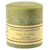 1 Pc Textured 4x4 Sage and Citrus Pillar Candles 4 in. diameterx4.25 in. tall