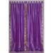 Lined-Lavender Tab Top Sheer Sari Curtain Drape Panel - 43W x 96L - Pair