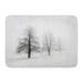 GODPOK Cloudy Black Bare Foggy Moody Winter Scene Leafless Trees White Branch Cold Rug Doormat Bath Mat 23.6x15.7 inch