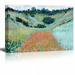 Poppy Field in a Hollow Near Giverny by Claude Monet - Canvas Print Wall Art Famous Painting Reproduction - 16 x 24