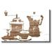 Coffee Pot Maker with Coffee Cup Kitchen Posters on Stretched Canvas Wall Art DÃ©cor Ready to Hang Coffee Lovers