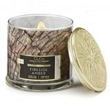 Candle Lite 260472 14 oz Fire Amber Wood Wick Candle