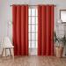 Exclusive Home Sateen Twill Woven Room Darkening Blackout Grommet Top Curtain Panel Pair 52 x96 Mecca Orange