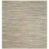 SAFAVIEH Cape Cod Isabella Braided Striped Area Rug 6 x 6 Square Blue