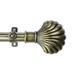 Clam Curtain Rod 28-48 inch - Antique Brass