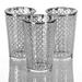 Richland Silver Lattice Glass Candle Holder - Large Set of 6