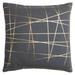 Rizzy Home Throw Pillow T11963 Transitional Metallic Lines Angled 20 x 20 Square Poly Filled