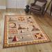 Allstar African Contours Collection Boats Area Rug (7 7 x 10 6 )