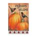 Trademark Fine Art Pumpkin Blackbird Friends Welcome Canvas Art by Melinda Hipsher