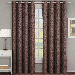 Pair (Set of 2) Blair Jacquard Room Darkening Curtain Floral Inspired Curtain Panels - 108x108 - Chocolate
