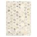 Nourison City Chic Glam Metallic Geometric Hair on Hide Area Rug White 5 3 x 7 5 Contains Latex Geometric 0.51 - 0.75 inch 5 x 8 Silver Glam