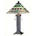 Meyda Tiffany 47598 Two Light Table Lamp 24 Height Bronze/Dark