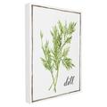 The Stupell Home Decor Collection Watercolor Herb Illustration Dill Painting with Script Oversized Wall Plaque Art 12.5 x 0.5 x 18.5