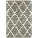 Sphinx Henderson Shag Area Rug 092E9 Grey Angled Curves 7 10 x 10 10 Rectangle