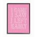 The Stupell Home Decor Collection lulusimonSTUDIO Pink and White Came Saw and Left Early Funny Drawn Letter Typography Oversized Framed Giclee Texturized Art 16 x 1.5 x 20