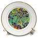 Irises by Vincent van Gogh 1889 - purple flowers iris garden - copy of famous painting by the master 8 inch Porcelain Plate cp-155630-1