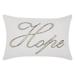 Kathy Ireland Beaded Hope White Throw Pillow