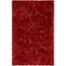 Unique Loom Carved Floral Shag Rug Red 5 1 x 8 Rectangle Floral Transitional Perfect For Living Room Bed Room Dining Room Office