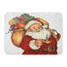 GODPOK Old Red Christmas Santa Claus Bag Toy Rug Doormat Bath Mat 23.6x15.7 inch