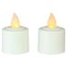 Northlight Set of 2 Prelit LED Battery Operated Flickering Amber Votive Candles 1.5 - White