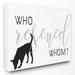 The Stupell Home Decor Collection Who Rescued Whom? Dog Silhouette Wall Art