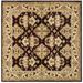 SAFAVIEH Heritage Braganza Traditional Wool Area Rug Espresso/Ivory 6 x 6 Square