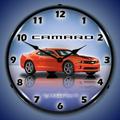 G5 Camaro SS Orange Wall Clock Lighted