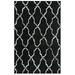 Trellis Handwoven Shag Indoor Area Rug by Blue Nile Nills - 5 x 8 Black/Silver