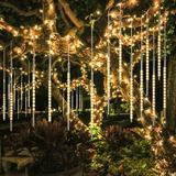 MeAddHome LED Meteor Shower Rain Lights 30CM 50CM Waterproof Light Falling String Lights for Wedding Party Christmas Lights Connectable