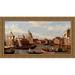 View Of The Grand Canal And Santa Maria Della Salute With Boats And Figures In The Foreground Venice 40x24 Large Gold Ornate Wood Framed Canvas Art by Canaletto