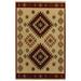 Superior Diamond Geometric Floral Bohemian Rustic Power-Loomed Indoor Area Rug Ivory 6 x 9