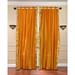 Lined-Mustard Ring Top Sheer Sari Curtain Drape Panel - 80W x 84L - Piece