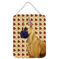 Carolines Treasures LH9085DS1216 Great Dane Fall Leaves Portrait Wall or Door Hanging Prints 12x16 multicolor