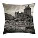 Dream Throw Pillow Cushion Cover Explore Dream Discover Slogan on Eilean Donan Castle Highlands Scotland Decorative Square Accent Pillow Case 18 X 18 Dark Taupe and Pale Grey by Ambesonne