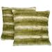 Home Soft Things Faux Fur 2 Piece Throw Pillow Cover Set - Brushed Stripe - Forest Green - 20 x 20