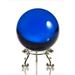 Amlong Crystal Blue Crystal Ball 60mm (2.3 in.) with Silver Flower Stand and Gift Box