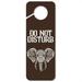 White African Elephant Tribal Plastic Door Knob Hanger Sign