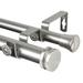 Rod Desyne Bun 1 Double Curtain Rod - Satin Nickel