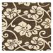 SAFAVIEH Soho Raleigh Floral Wool Area Rug Brown/Ivory 6 x 6 Square
