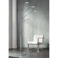 Possini Euro Design Aldo Modern Arc Floor Lamp 88 Tall Chrome Silver Metal 5 Light LED Acrylic Diffuser for Living Room Reading Bedroom Office House