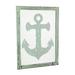 Timeless By Design Rustic White Nautical Anchor On Glass Wall Hanging