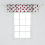 Ambesonne Roses Window Valance Pink Toned Flowers Bouquet with Buds on Vertical Grey Stripes Modern Spring Love Curtain Valance for Kitchen Bedroom Decor with Rod Pocket 54 X 12 Multicolor