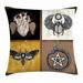 Occult Decor Throw Pillow Cushion Cover Authentic Occult Themed Insects Print Forces of Nature and Mother Earth Boho Line Decorative Square Accent Pillow Case 20 X 20 Inches Multi by Ambesonne
