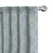 Ambesonne Orient Curtains Eastern Style Swirl Tile Pair of 28 x95 Pale Blue Pale Yellow